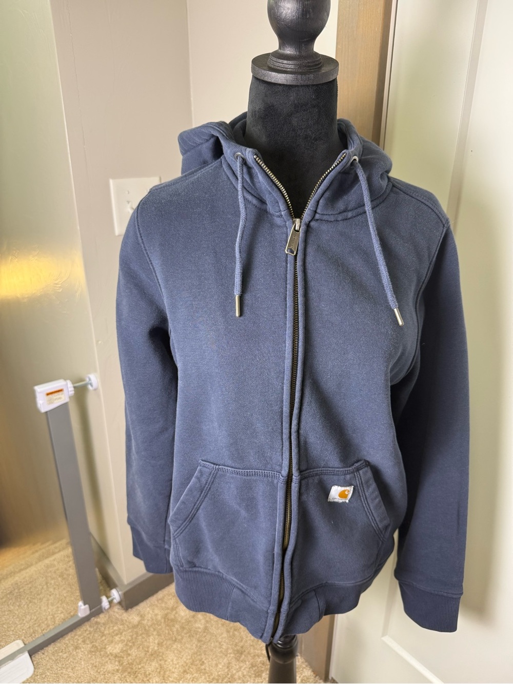 Carhartt Womens Clarksburg Full Zip Hoodie 102788 Navy Blue Heavyweight Workwear